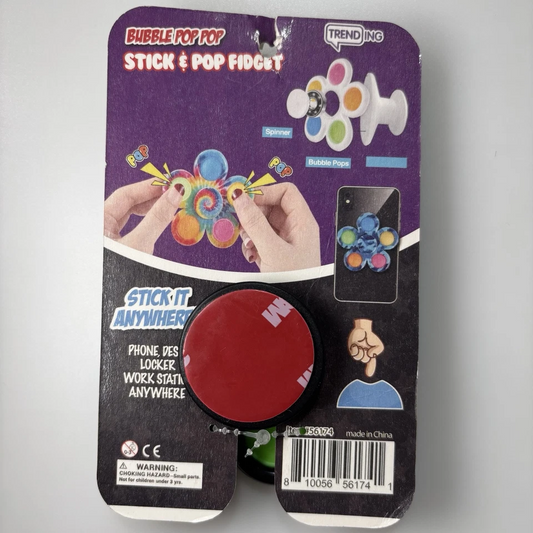 Stick & Pop Fidget Spinner – Multi-Color Sensory Toy New