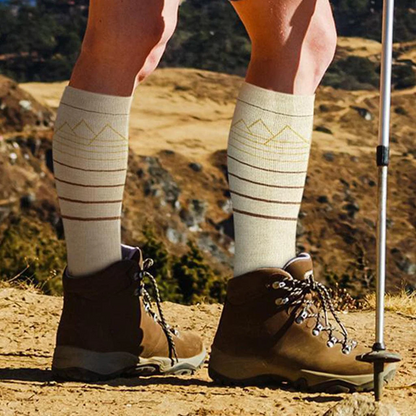 HAPPY WOOL MERINO WOOL COMPRESSION SOCKS CREAM