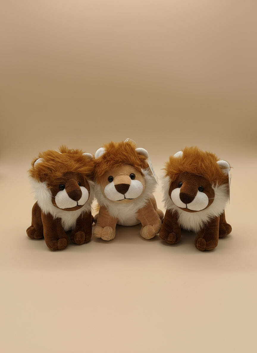 Fluffy Lion Plush Keychain Toy – Mini Stuffed Jungle Animal Gift