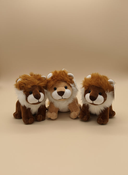 Fluffy Lion Plush Keychain Toy – Mini Stuffed Jungle Animal Gift