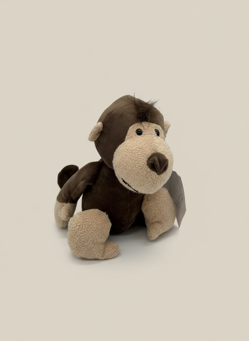 Brown Monkey Plush Keychain Toy – Cute Mini Stuffed Animal Gift
