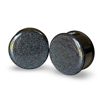 Glitter Stainless Steel Ear Plug Expanders – Random Colors (2 pcs Set)
