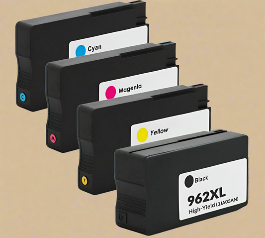 HP 962XL High-Yield Ink Cartridges – 4-Pack Replacement for HP 962 (Black, Cyan, Magenta, Yellow)