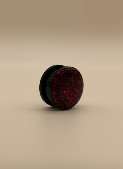 Glitter Stainless Steel Ear Plug Expanders – Random Colors (2 pcs Set)