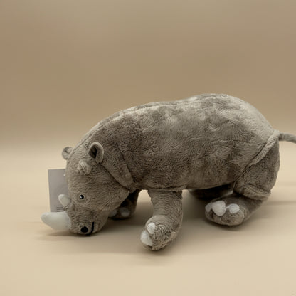 Soft Plush Rhinoceros Stuffed Animal Toy – Medium Size (10" to 14")