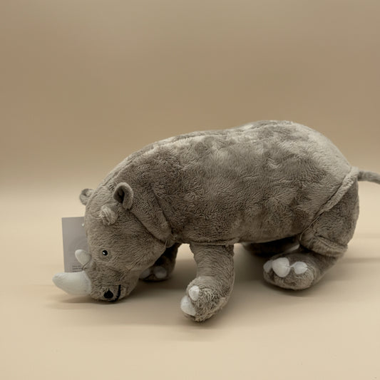 Soft Plush Rhinoceros Stuffed Animal Toy – Medium Size (10" to 14")
