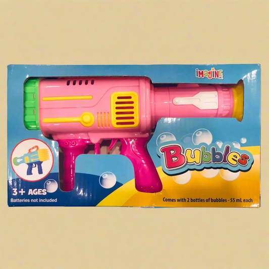 Bubble Machine Bubbler Maker 36 Hole Automatic Toy Gun PINK New In Box