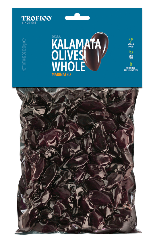 Trofico Greek Kalamata Whole Olives – Vacuum Pack 250g