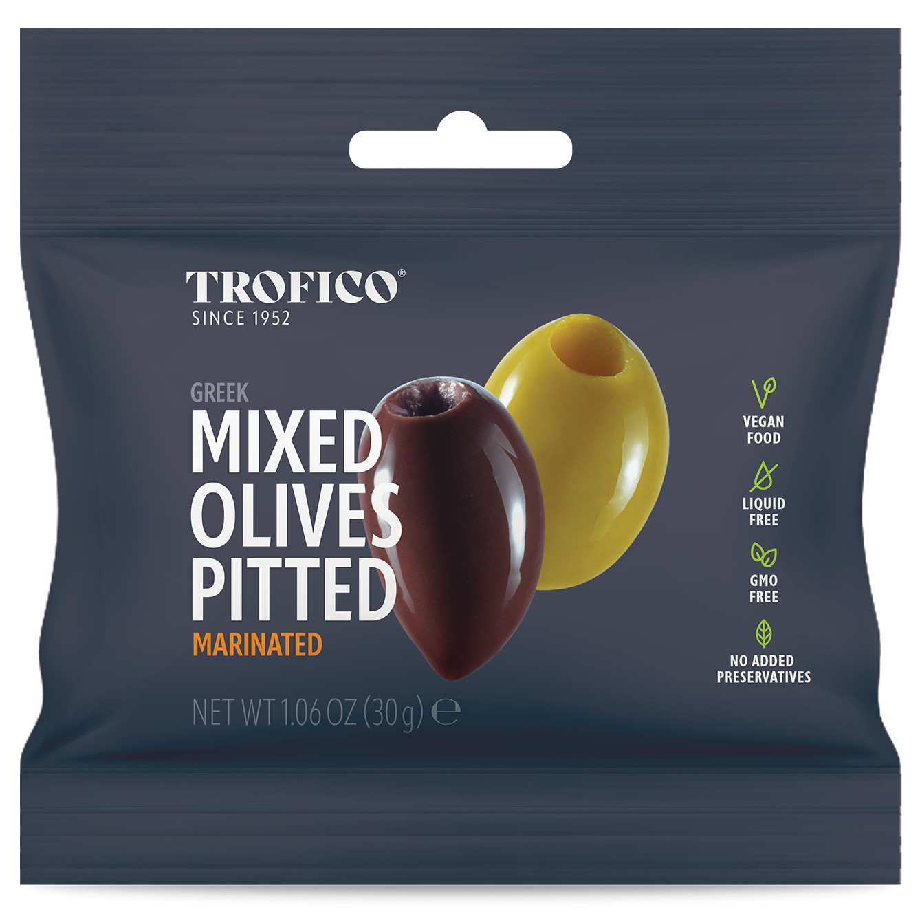 Trofico Greek Mixed Pitted Olives (Kalamata & Green) Marinated