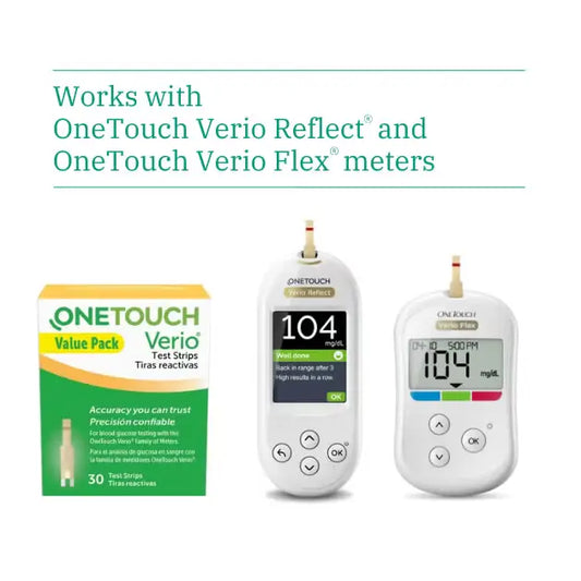 ONE TOUCH VERIO TEXT STRIPS TIRAS REACTIVAS 30PCS