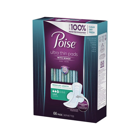 Poise Ultra Thin Light Wing Pad Package of 66
