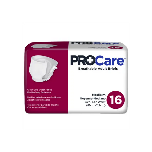 ProCare Breathable Adult Briefs for Incontinence Protection