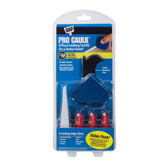 DAP Pro Caulk 8-Piece Caulking Tool Kit | Professional Edge Sealing Set
