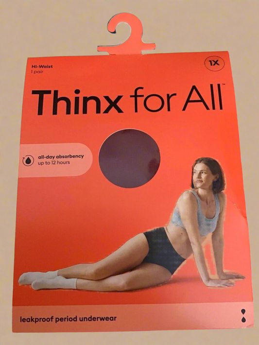 Thinx for All All Day Absorbency Leakproof Period Underwear Hi-Waist Rhubarb L