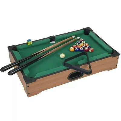 Mini Tabletop Pool Table & Accessories – 20" x 12" x 3.5" Arcade Game