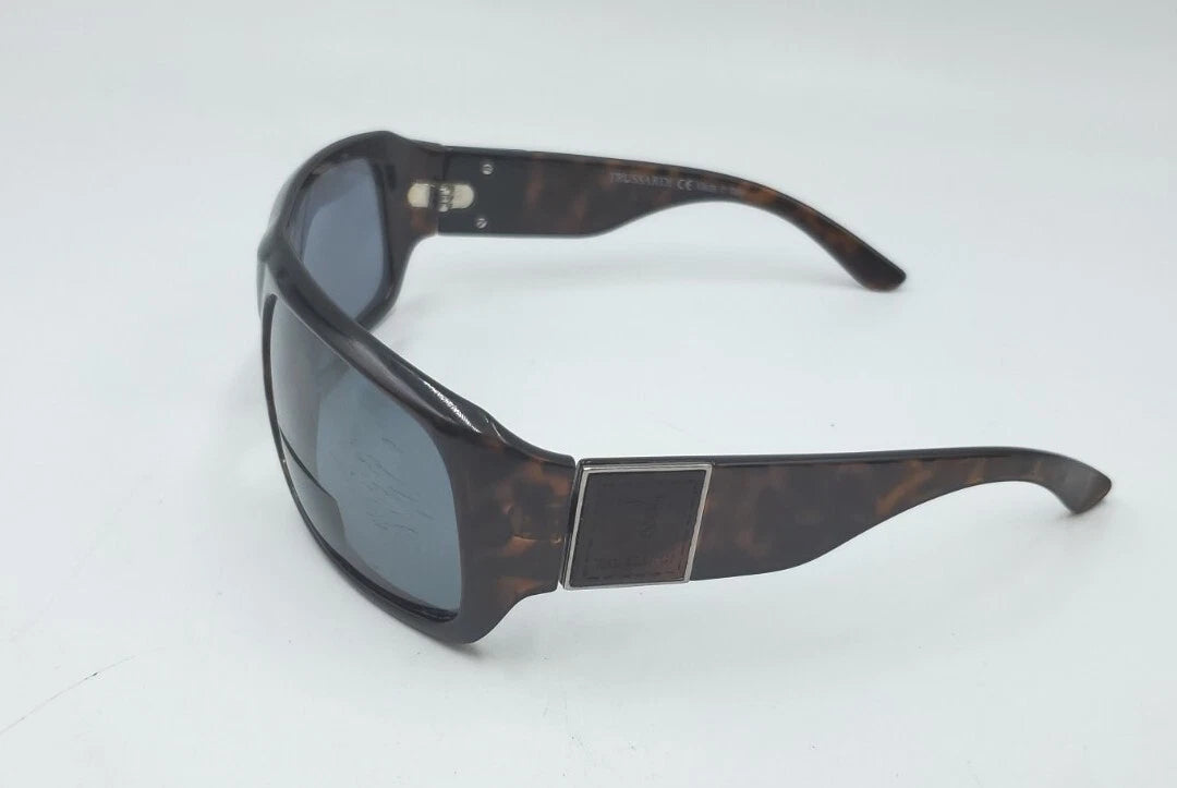 Trussardi Women's Brown Tortoise Shell Wrap Sunglasses —  TE2142