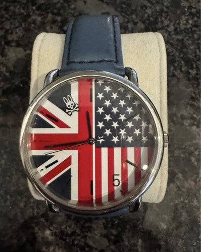 Psycho Bunny Men’s Watch | Rare "St. George's Cross" England Flag Edition