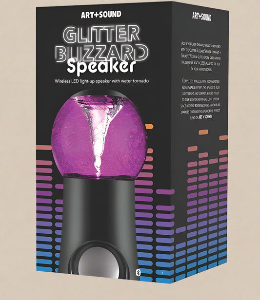 ART-SOUND GLITTER BLIZZARD SPEAKER WIRELESS LED LIGHT-UP SPEAKER WITH WATER TORNADO