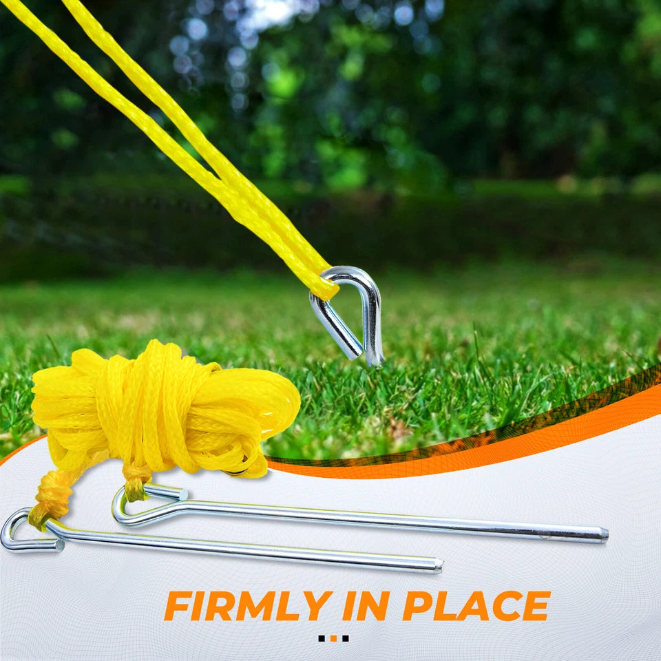 Patiassy Portable Volleyball Net Set with Adjustable Poles & Carry Bag (Orange)