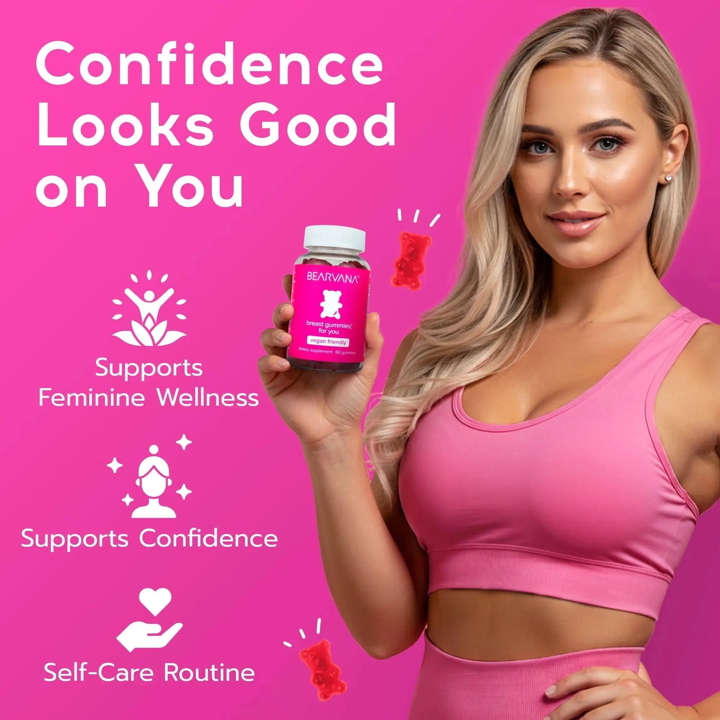 BEARVANA Breast Gummies for Women Support Organic Balance and Confidence
