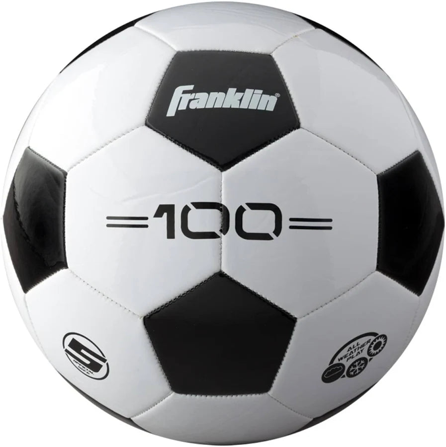 Franklin Sports Size 5 Soccer Ball – Official Size, Durable PVC, All-Weather Indoor/Outdoor Training Ball for Ages 12+