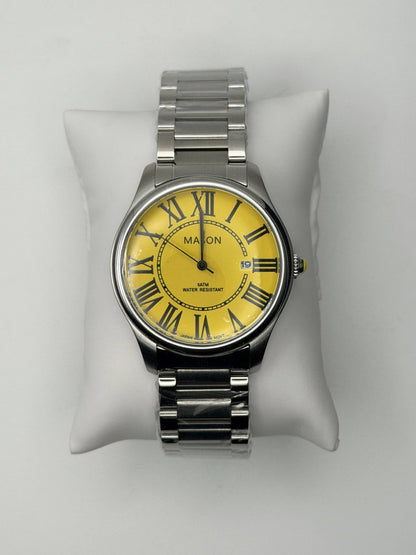 Kinetic Mastery &amp; Luxury Command: Mason Men’s Stainless Steel Automatic Watch (5 ATM)