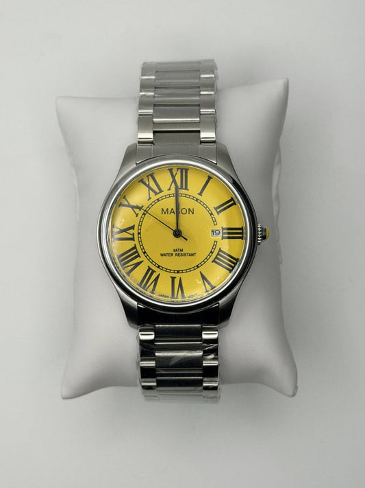 Kinetic Mastery &amp; Luxury Command: Mason Men’s Stainless Steel Automatic Watch (5 ATM)
