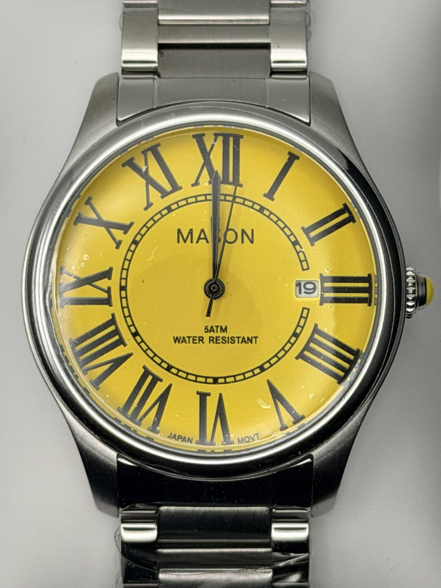 Kinetic Mastery &amp; Luxury Command: Mason Men’s Stainless Steel Automatic Watch (5 ATM)